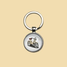 Porte-clés Mobylette Motobecane Av44 jaune paille porte-clefs