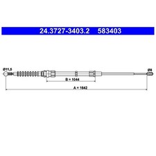2x Handbremsseil hinten für Audi A1 8X1 8XA | 894615