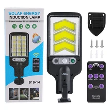 Solar Wall Lights Pathway Motion Sensor LED Bulb Outdoor Lamp Waterproof+Remote