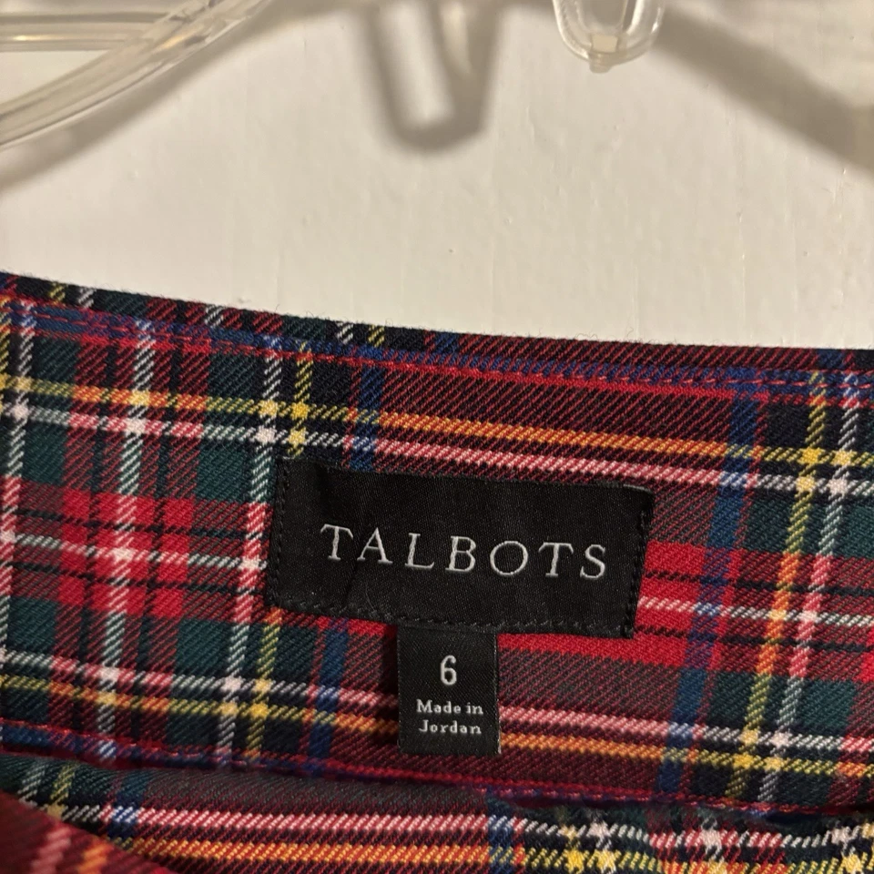 Size 6 Talbots Christmas Plaid Pants - Image 2 of 4