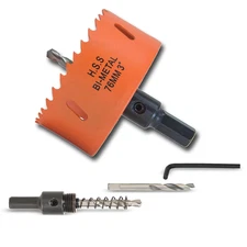 3 Inch Hole Saw with Arbor for Metal Wood Plastic, 76Mm Bi-Metal Hole Cutter for