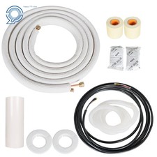 16 Feet Install Kit Mini Split Heat Pump Systems 1/4 Inch - 3/8 Inch Dia Install