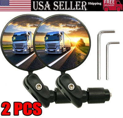 #ad #ad Bike Mirrors 2pcs Bar End Bicycle Mirrors for Handlebars Bicycle Cycling Tools $8.09