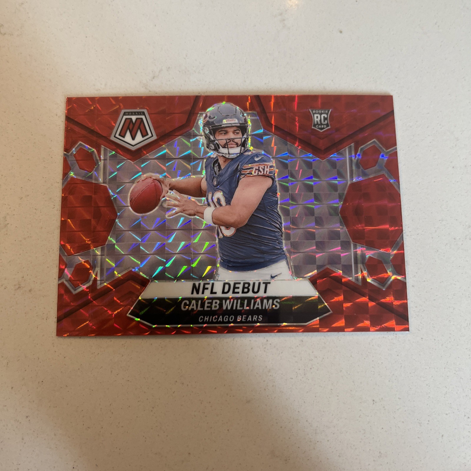 2024 Panini Mosaic - NFL Debut Caleb Williams #289 Red Mosaic Prizm (RC)