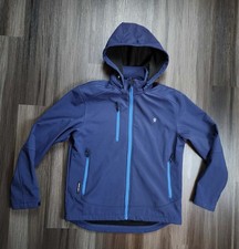 Little Donkey Andy Men's Medium Fleece Lined Softshell Jacket Long Sleeve Blue