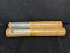 2 VTG Wallpaper VYMURA Vinyl Rolls Platinum Superior Pre-Pasted Yellow Jacquard