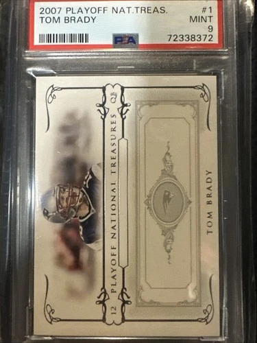 New Listing2007 Playoff National Treasures #1 Tom Brady 051/100 PSA 9 Mint