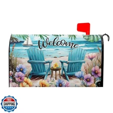 Anyako Welcome Spring Summer Sea Chair Mailbox Covers Magnetic St