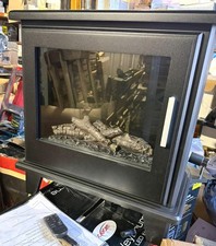 Be Modern Wilmslow 2kW Matt black Electric Stove (H)58.5cm (W)55cm 1 leg broken*