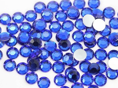 Allstarco 1000Pcs 6Mm Ss30 Blue Sapphire .Ph Acrylic Flat Back Rhinestones For