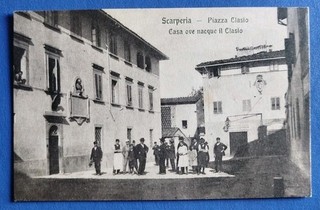 1914 Scarperia (Firenze) piazza Clasio costumi locali