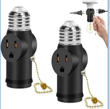 Light Socket Outlet Adapter, Light Socket to Plug Adapter,