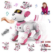 Remote Control Robot Dog Toy for Kids - Interactive Touch  Follow 17 Pink