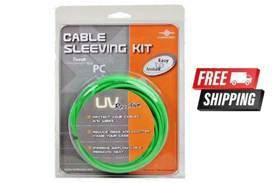 Vantec CSK-80UV-GR Cable Sleeving, GREEN UV Kit Protect Your Cables  SHIPS FREE