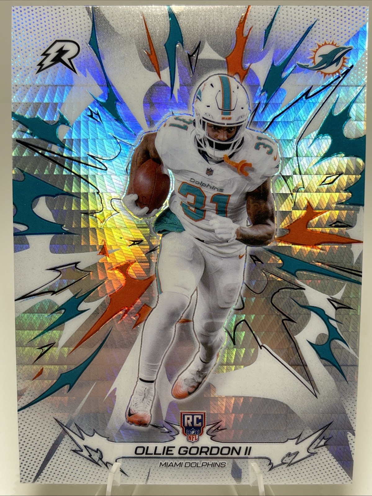 Ollie Gordon II 2025 Topps Resurgence #154 Hyper Prism RC Miami Dolphins
