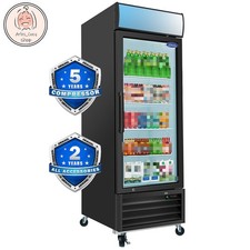19 Cu.ft Commercial Display Refrigerator Glass Door Merchandising Refrigeration