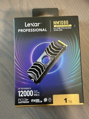 Lexar 1TB SSD M.2 2280 PCIe 5.0 x4  NM1090 Kühlkörper, NVMe Heat Sink RGB NEU
