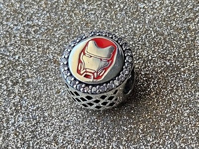 Pandora Authentic Marvel Ironman Double Sided Silver Charm