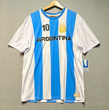 AFA Argentina Lionel Messi #10 Soccer Jersey XL White/Light Blue Official 07
