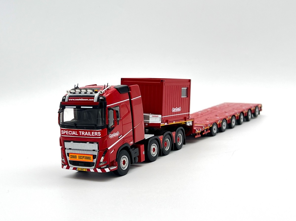 Volvo FH5 8x4 lowloader trailer+10ft container 