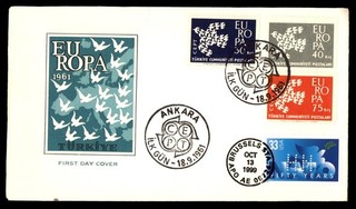 Mayfairstamps Turkey FDC 1961 Birds Europa Cept Combo First Day Cover aaz_60405