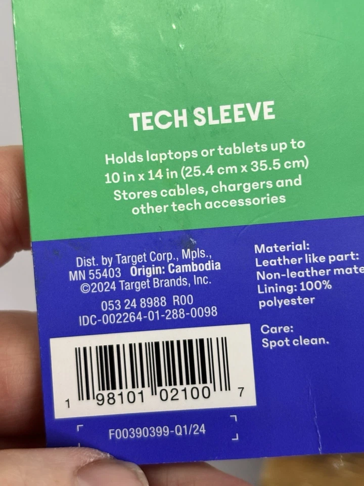 Funda técnica Tabitha Brown Target 15” - Laptop/Tablet/Impresión colorida de frutas - NUEVA Foto 4 de 4