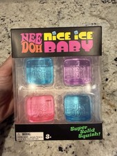 NeeDoh Nice ICE Baby 4 pack Mini Nice Cube Pink Blue Purple BRAND NEW SEALED