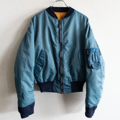CONCORD by Alpha Industries USA Made MA-1 Flight Jacket Nylon SzXL 90s Vintage
