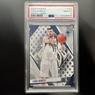 Panini 2023-24 Phoenix Luka Dončić White Lazer Phoenix #157 /150 PSA 10