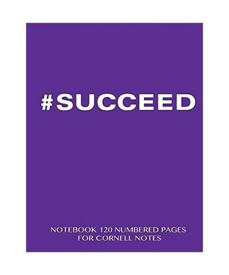 #Succeed Notebook 120 Numbered Pages for Cornell Notes: Notebook for Cornell not