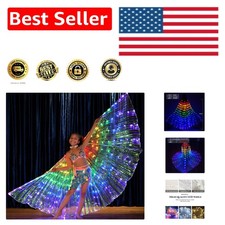 Multicolored LED Glowing Butterfly Wings - 40 Inch Size for Kids  Adults