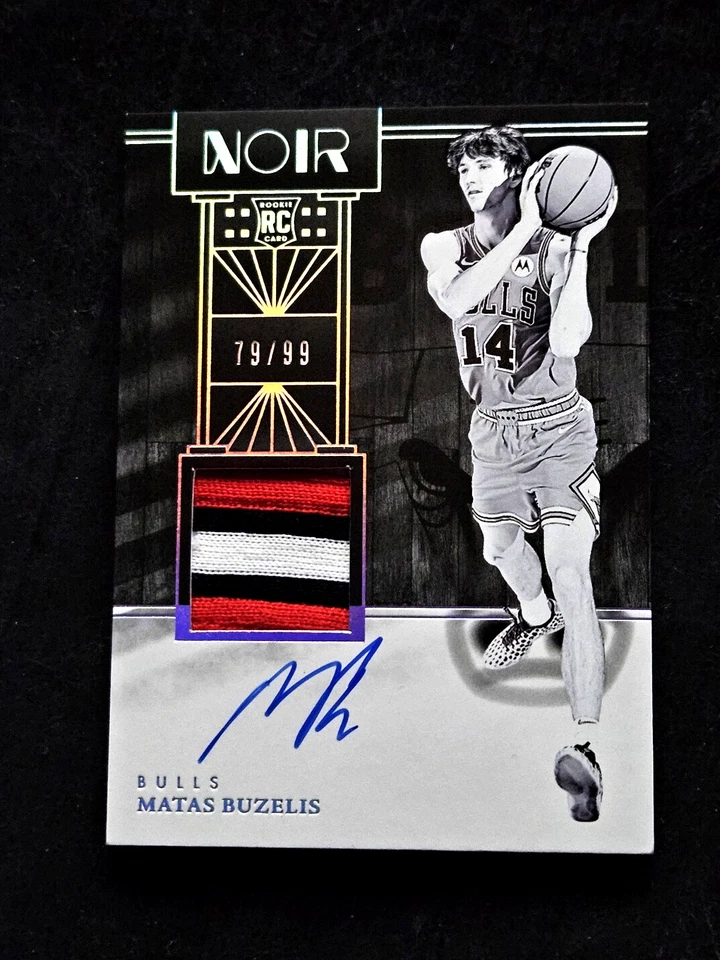 2024-25 Panini Noir RC Matas Buzelis Rookie Jersey Auto /99 MINT #310 💣💣 - Image 3 of 4