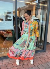 Alemais Players Shirtdress Size AU 14 / US 10 Midi Long Sleeve Belted W Slip