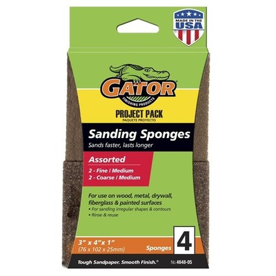  Assorted Multi-Surface Sanding Sponge, 4 Pack