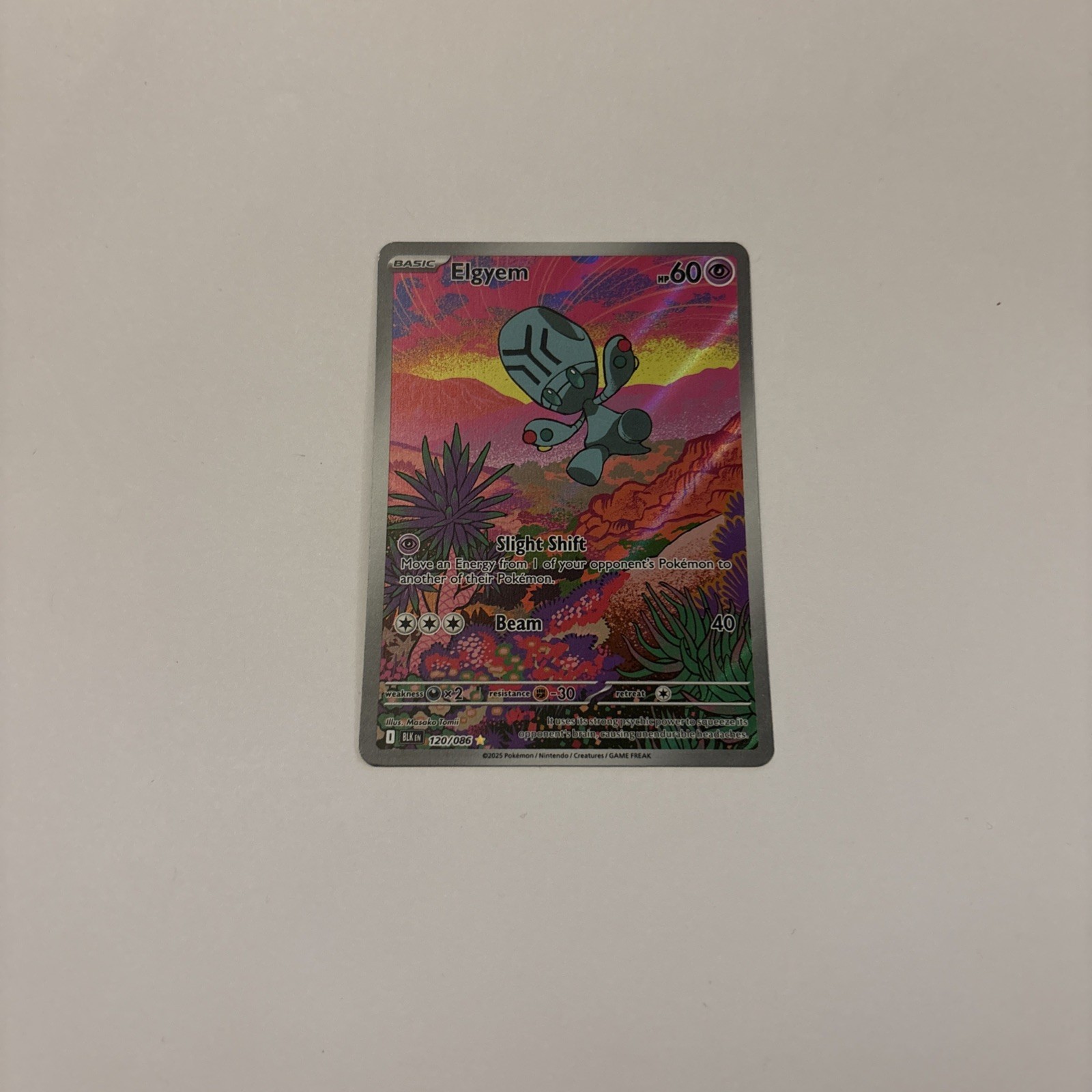 Pokemon Elgyem 120/086 Black Bolt Illustration Rare Holo NM