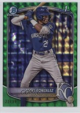2025 Bowman Chrome Prospects Green Geometric Refractor 22/99 Asbel Gonzalez