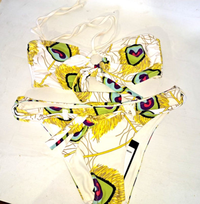 kani bikini peacoc wendebikini weiß größe M