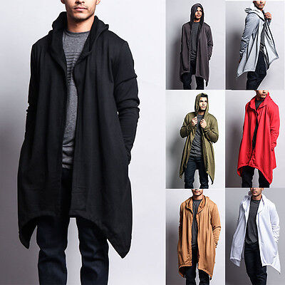 Victorious Men's Long Length Drape Cape Cardigan Hoodie Victorious Men's Long Length Drape Cape Cardigan Hoodie