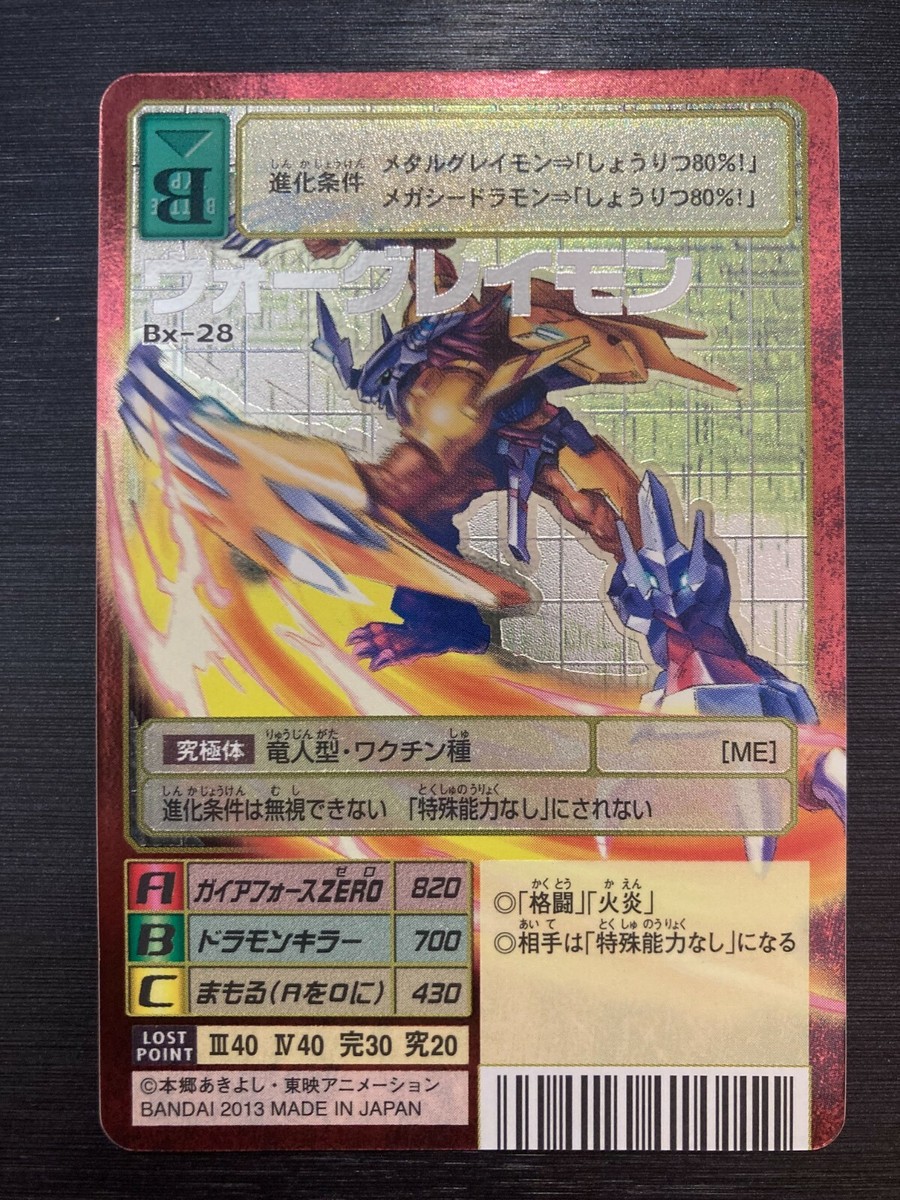 Bx-28 War Greymon Silver Edging Digimon Card Game Japanese (Bandai)
