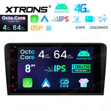XTRONS 8" Android 14 Car Radio Stereo GPS SatNav Head Unit 64G For Audi A3 S3 8P