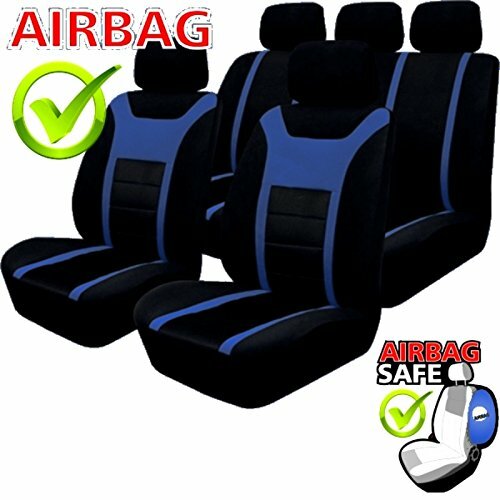 Akhan SB203 Set Coprisedili Auto Neri Compatibili Airbag Laterali