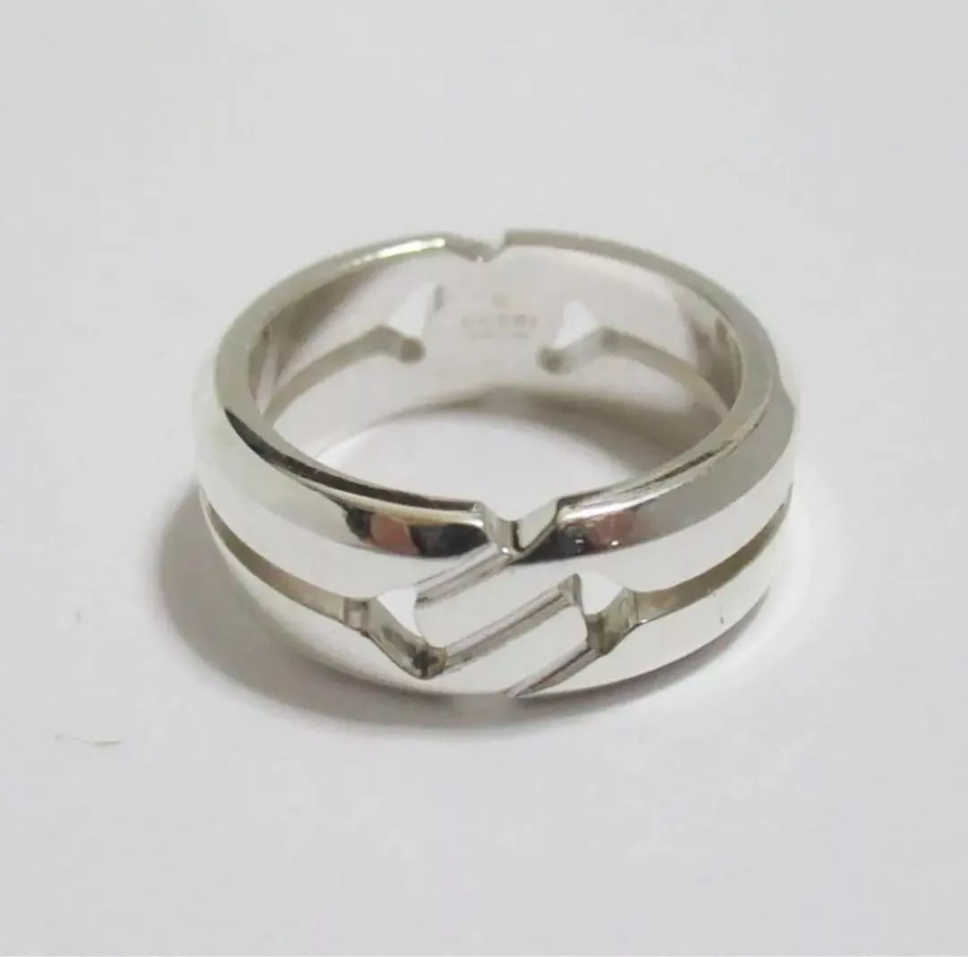Bague nœud GUCCI 314011 argent 925 bijoux 8,0 pouces d'occasion Japon