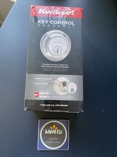 NEW OPEN BOX KWIKSET KEY CONTROL DEADBOLT SMARTKEY SATIN NICKEL FREE SHIPPING
