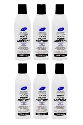 6x HAZ 100% Pure Aceton Nagellack Lack Spitzenentferner 250ml 