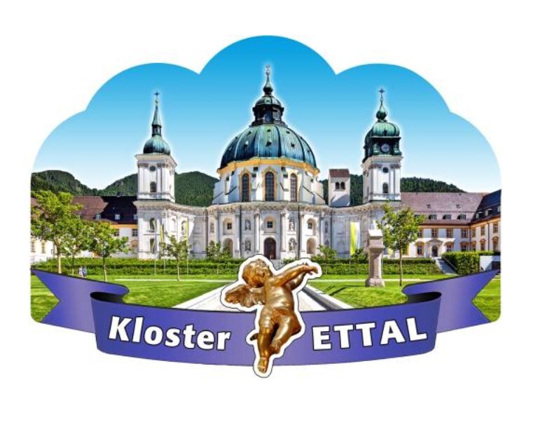 Ettal Monastery Church Cathedral Angel Premium Magnet Poly Souvenir Germany