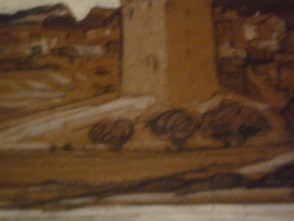 Gustave VIDAL gouache tour  Philippe Le Bel Avignon Vaucluse - Photo 4/4