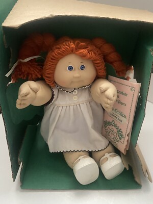 Cabbage Patch Kids 1985 Red Hair Blue Eyes One Tooth Dimples Loretta Rose NIB