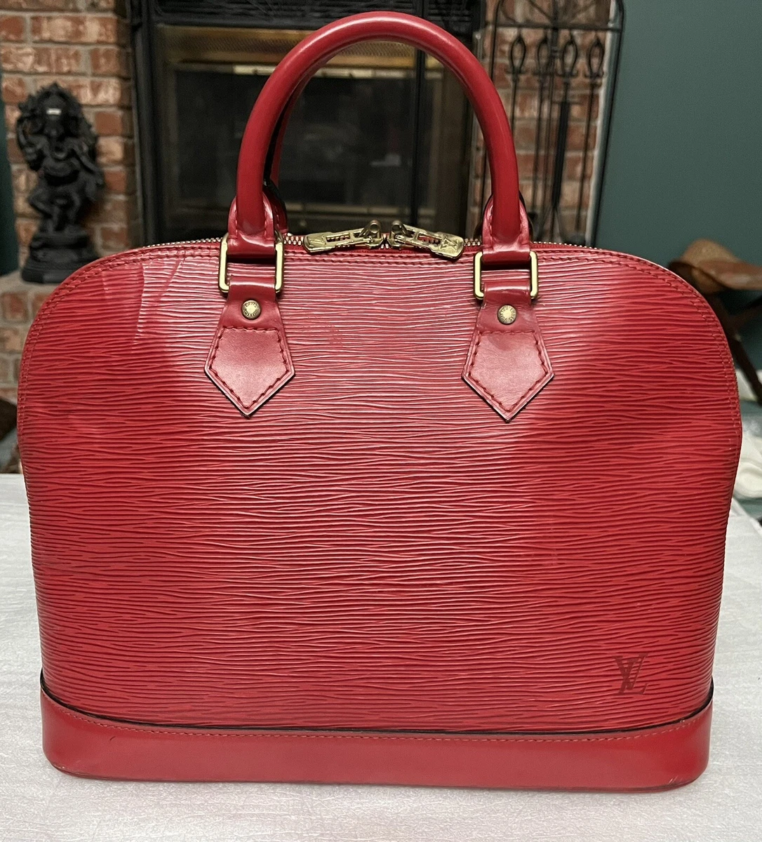 Louis Vuitton, Bags, Louis Vuitton Epi Leather Alma Pm In Cherry Red