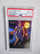 2017 Panini Select Phenomenon Silver Prizm Lonzo Ball Rookie #P-19 PSA 10