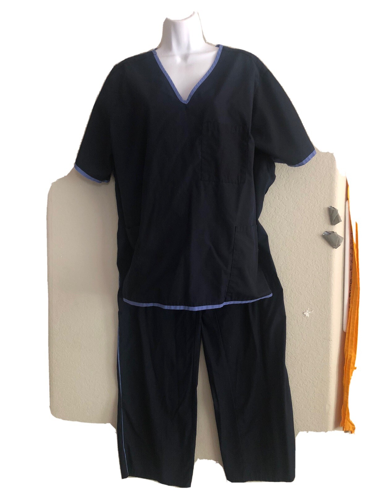 Natural Uniforms True Navy Blue Scrub Set Top & Pants… Gem